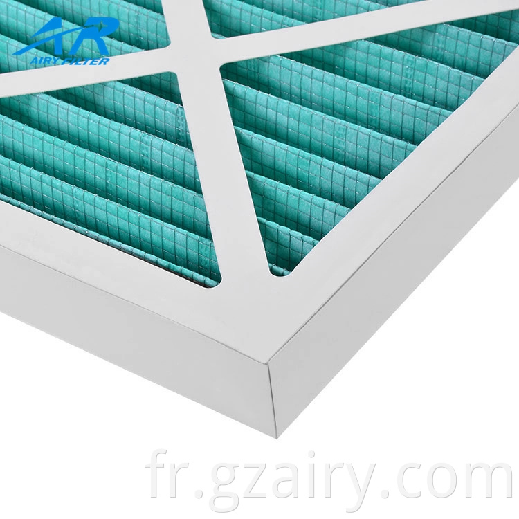 Vente à chaud Foldaway Havc Air Filtre avec cadre en carton
